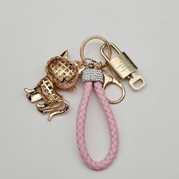 Authentic Louis Vuitton Lock & Key with unbranded Bagcharm, Keycharm, Keychain - Picture 4 of 9